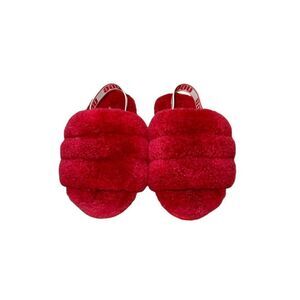 UGG Toddlers Fluff Yeah Slides (Red, 10)